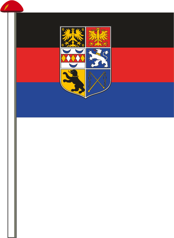 Regionalflagge Ostfriesland mit Wappen