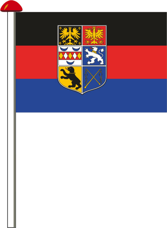 Regionalflagge Ostfriesland mit Wappen